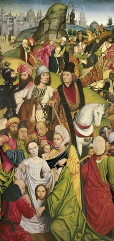 Saint Veronica and a Group of Knights. Artist: Baegert, Derick (ca 1440-after 1502)