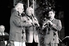 Jimmy Hastings, Humphrey Lyttelton and Jim Tomlinson, Hever Castle, Kent.  Artist: Brian O'Connor