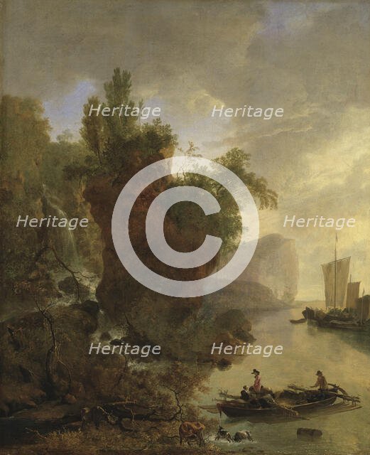 Bay with a Rocky Coast, 17th century. Creator: Adam Pynacker.