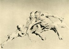 'Two Fauns and a Cupid', mid 18th century, (1928). Artist: Giovanni Battista Tiepolo.