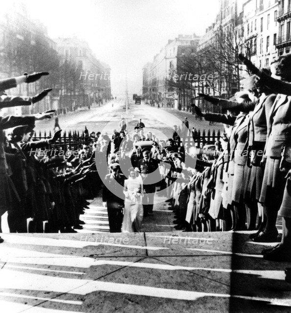 German wedding at the church of la Madeleine, Paris, 1940-1944. Creator: Unknown.