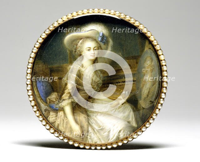 Mademoiselle Marie-Nicole Vestier at Her Easel, 1785. Creator: Antoine Vestier.