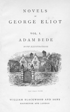Title page of Adam Bede by George Eliot, c1885. Artist: William Small