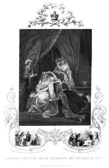 Interview between Queen Elizabeth and the Earl of Essex, 19th century.Artist: J Rogers