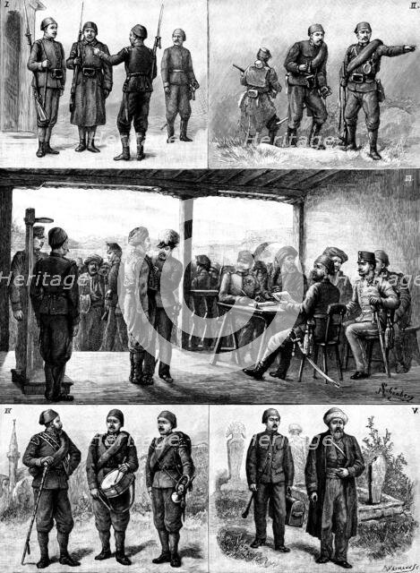The Austro-Hungarian Army on the Turkish Frontier, 1890. Creator: P Naumann.
