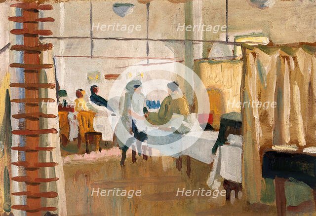 Royal Naval Hospital, Haslar: massage room, c1918. Creator: Jan Gordon.