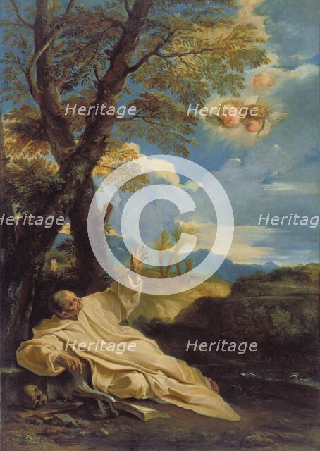 The Vision of Saint Bruno, about 1660. Creator: Pier Francesco Mola.