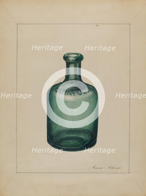 Bottle (For Spring Water), c. 1936. Creator: John Fisk.