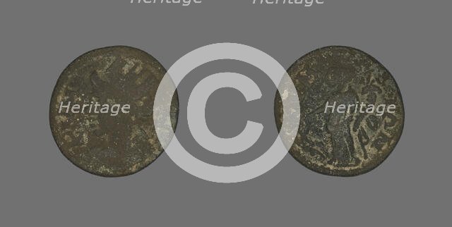 Coin Depicting the Amazon Cyme, about 253-68. Creator: Unknown.