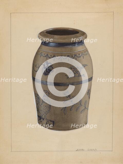 Jar, c. 1936. Creator: John Dana.