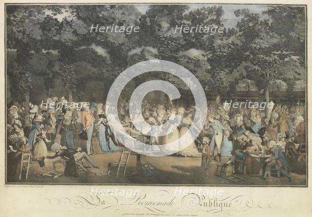 La promenade publique, 1792. Creator: Debucourt, Philibert-Louis (1755-1832).