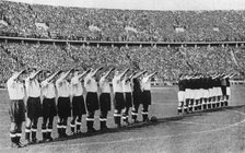 The infamous salute at the Berlin Olympic Stadium, Germany, 1938. Artist: Planet News Ltd