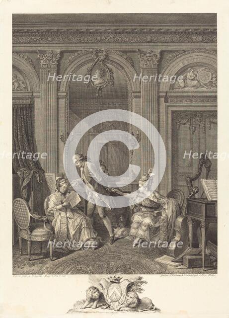 Le Billet doux, 1778. Creator: Nicolas Delaunay.