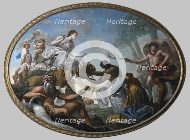 The East offering its riches to Britannia, 1778. Creator: Spiridione Roma.