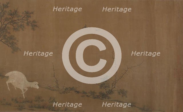 Landscape with goats. Creator: Unknown.