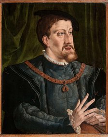 Portrait of the Emperor Charles V (1500-1558). Creator: Vermeyen, Jan Cornelisz. (1504-1559).