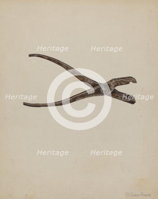 Bullet Mold, c. 1940. Creator: William Frank.