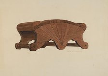 Footstool, c. 1941. Creator: Jack Williamson.