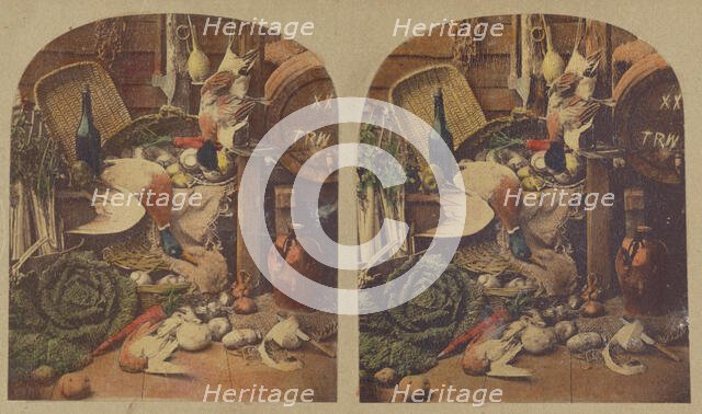 Scenes from our Larder., about 1860. Creator: Thomas Richard Williams.
