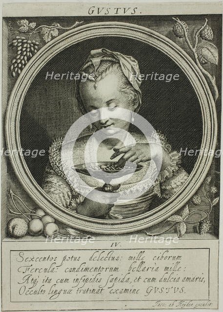 Taste, plate four from The Five Senses, n.d. Creator: Jacob van der Heyden.