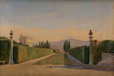 In the Gardens of the Villa Albani, Rome, 1841. Creator: Constantin Hansen.