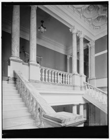 South stairway, second floor, Wayne County Building, Detroit, (1902?). Creator: Unknown.