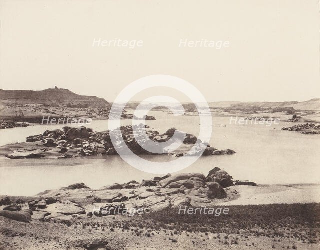 Première Cataracte, Vue Générale Prise de la Point Méridionale de l'Il..., 1851-52, printed 1853-54. Creator: Félix Teynard.