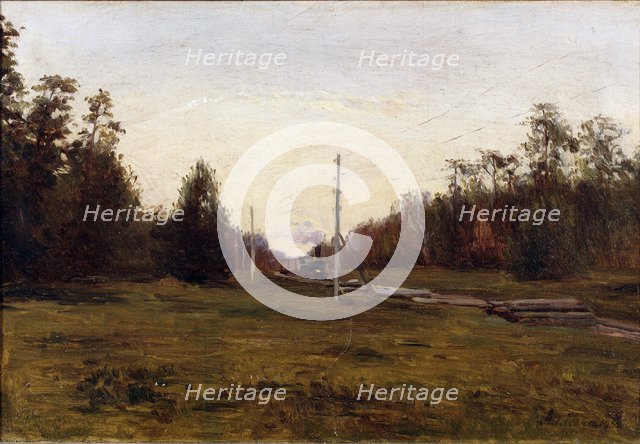 Landscape with a Train. Artist: Aladzhalov, Manuil Christoforovich (1862-1934)