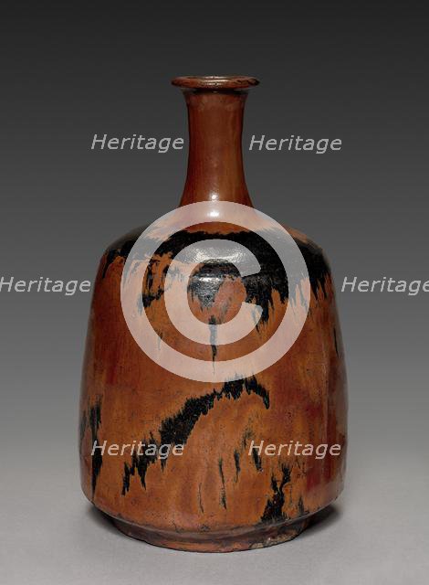Bottle Vase: Seto Ware, first half of 17th century. Creator: Unknown.