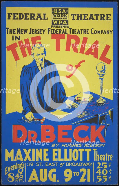 The Trial of Dr. Beck, New York, [1935]. Creator: Unknown.
