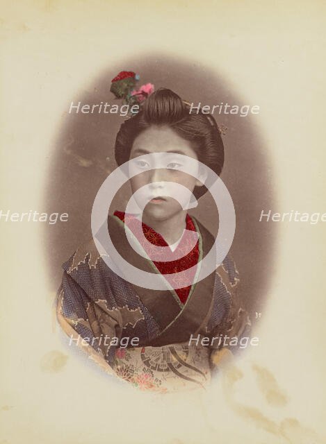 Portrait of a Girl, 1870s-1890s. Creator: Baron Raimund von Stillfried.