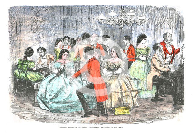 'Foxhunters Regaling in the Present Degenerate Days', c1856. Artist: John Leech.