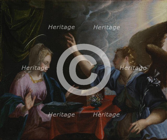 The Annunciation, 1550-1599. Creator: Peter Candid.