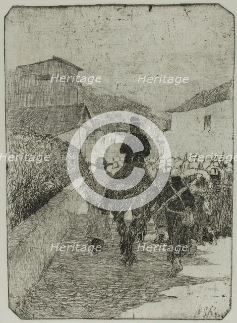 Military Promenade, n.d. Creator: Giovanni Fattori.