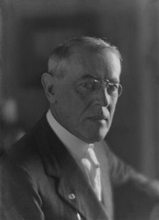 Wilson, Woodrow, President, portrait photograph, 1916 Aug. 7. Creator: Arnold Genthe.