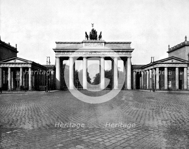 Brandenburg Gate, Berlin, 1893.Artist: John L Stoddard