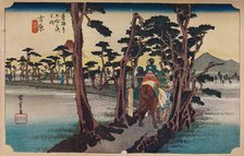 'Yoshiwara: Mount Fuji on the Left', 1833-1834, (1930). Creator: Ando Hiroshige.