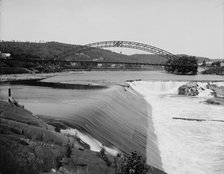 Falls and Arch bridge, Bellows Falls, Vt., between 1905 and 1910. Creator: Unknown.