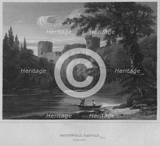 'Bothwell Castle, Clydesdale', 1814. Artist: John Greig.