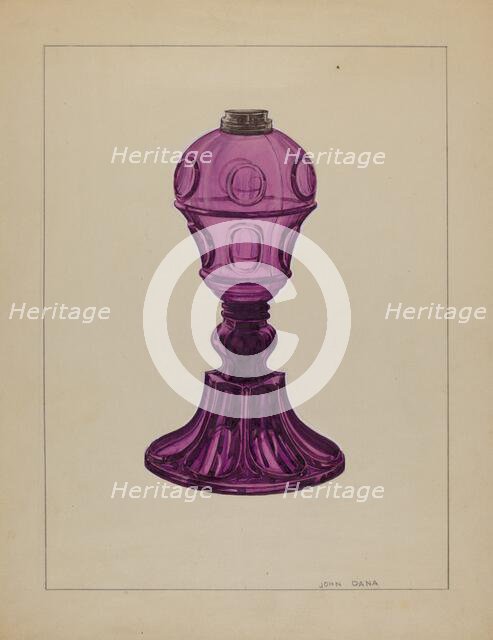 Lamp, c. 1937. Creator: John Dana.