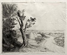 Landscape with Strawstacks. Creator: Alphonse Legros (French, 1837-1911).