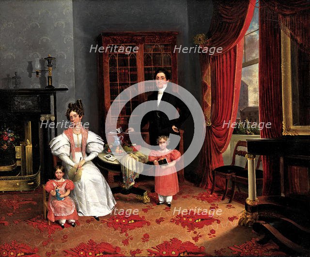 The Family of John Q. Aymar, ca. 1833. Creator: George W Twibill.