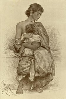 Young mother, Kandy, Ceylon, 1898. Creator: Christian Wilhelm Allers.