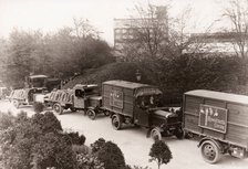 Convoy of various Rowntree lorries and vans, York, Yorkshire, 1920. Artist: Unknown