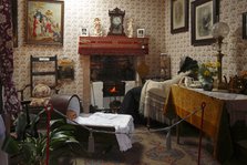 19th century cottage interior, Arran Heritage Museum, Brodick, Arran, North Ayrshire, Scotland.