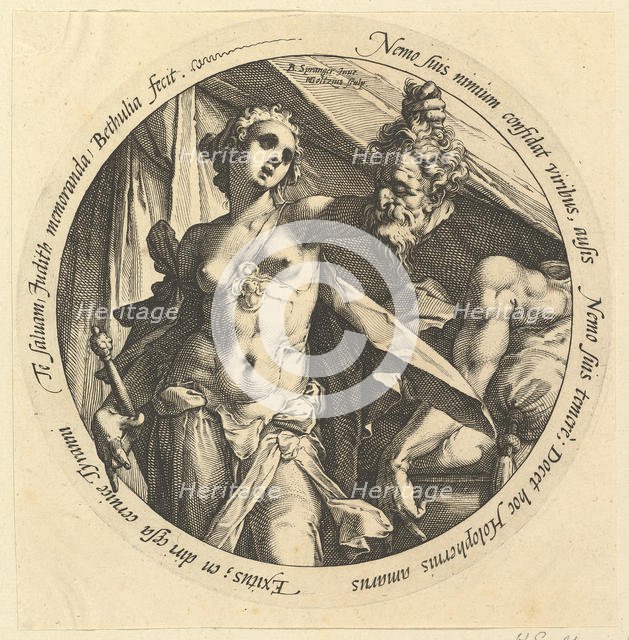 Judith with the Head of Holofernes, ca. 1585. Creator: Hendrik Goltzius.