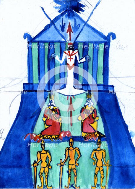 Image of theocracy (conspiracy of the popes), Early 1900s. Creator: Bely, Andrei (1880-1934).