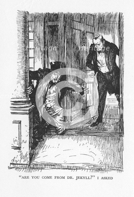 Scene from The Strange Case of Dr Jekyll and Mr Hyde by Robert Louis Stevenson, 1927. Artist: Edmund Joseph Sullivan