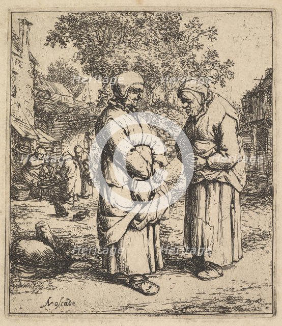 Two Gossips, 1610-85. Creator: Adriaen van Ostade.