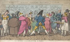 Les Musards de la Rue du Coq à Paris (Dawdlers of the Rue Coq, Paris), ca. 1810., ca. 1810. Creator: Thomas Rowlandson.